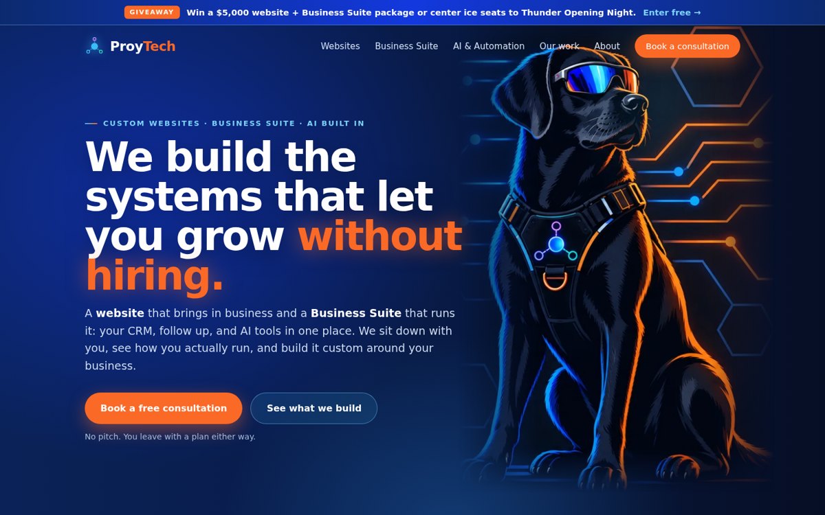 Example of a ProyTech-built website
